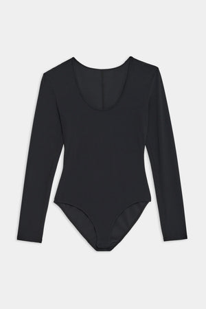 SPLITS59 | Airweight Scoop Neck Bodysuit - Black