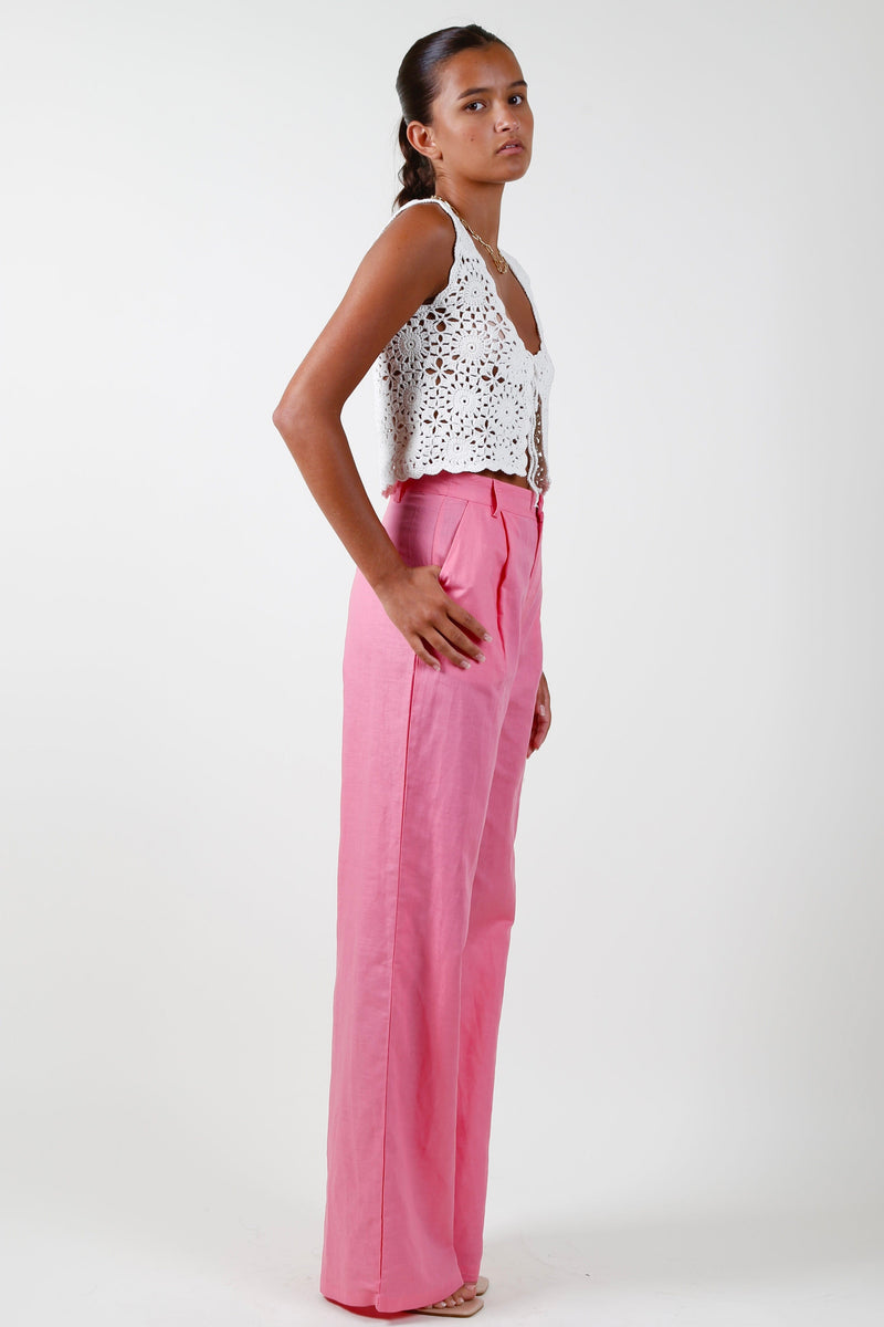 Light Pink Drawstring Elasticated Pants | PrettyLittleThing USA