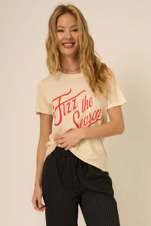 PROJECT SOCIAL T | Fizz The Season Tee - Eggnog